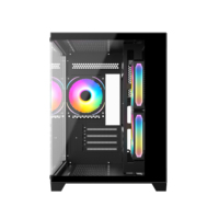 AntarcChill New Luxury Gaming Pc Case Tempered Glass Panel Aluminum Computer Case Mid Tower Mini ITX MATX Gaming Use Pc Cabinet