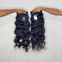 Rambut India Virgin Tanpa Proses, Kutikula Tersusun Rapi, 100% Rambut Manusia Mentah Kamboja, Vendor Rambut Manusia Bergelombang, Bundel Rambut Manusia