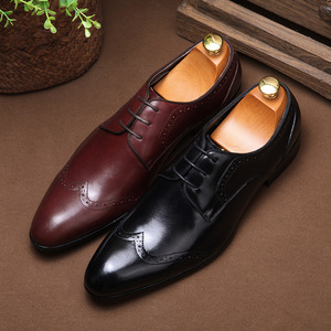 High-quality Genuine Leather Men's Flat <b>Shoes</b> Fashionable Casual Autumn <b>Shoes</b> New Brand Soft <b>Lace</b>-up Anti-slip Breathable <b>Shoes</b> - Product Image 1