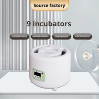 Fourniture directe d'usine nouvel incubateur de poulet à lit d'eau à double puissance incubateur à 9 œufs pour petit ménage canard oie rutine PP