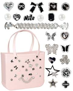 Lovely Pearl Charms for Bogg Bag Original <b>Insert</b> Decorative Charm for <b>Handbag</b> Beach Tote Bag Rubber Beach Bag Accessories Charms - Product Image 2