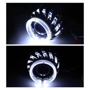 DeAO nouveaux autres accessoires d'éclairage de voiture 2.5 pouces Double anneau d'yeux d'ange H1 <span class=keywords><strong>H7</strong></span> 9005 BI Kit de lentille Led projecteur de voiture phare universel - Product Image 6