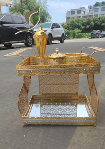 Qian HU <span class=keywords><strong>2025</strong></span> bán Hot Durable rekebot Bàn cà phê ethiopian Trung Đông Thiết kế trang trí kim loại <span class=keywords><strong>Set</strong></span> cho cà phê & trà - Product Image 5