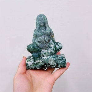 Precio de fábrica Piedra natural Mujer Cuerpo Cristales Tallado Artesanía Diosa Estatua Musgo Ágata <span class=keywords><strong>Madre</strong></span> DE LA Tierra - Product Image 3