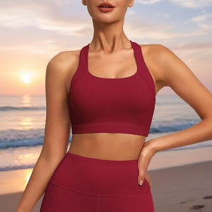 Double-sided Brocade Back Cross Yoga <b>Bra</b> for Women High Support Lightweight Spandex <b>Padded</b> with <b>Removable</b> <b>Padded</b> Cups - Product Image 1