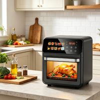 Four à Friture Verticale Rectangulaire 6L avec Panneau Tactile Numérique, Fenêtre Visible et Circulation d'Air Chaud à 360° – Appareil de Cuisson Domestique pour la Cuisine