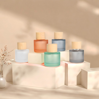 Flacon de parfum cylindrique 30ml 50ml 100ml en verre transparent avec impression sérigraphique, emballage cosmétique rechargeable, pulvérisateur à embout de 15mm