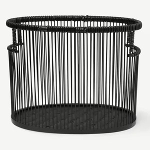 Round/<b>Rectangle</b>/Square Modern Clothing <b>Storage</b> <b>Baskets</b> Eco-Friendly Flexible Traditional Black Bamboo <b>baskets</b> - Product Image 1