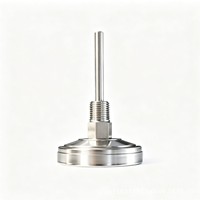 Thermomètre de brassage à aiguille, jauge de température bimétallique avec manchon thermique en acier inoxydable 304, longueur de sonde 50 mm, personnalisable