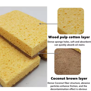 Esponja ecológica de fábrica, depurador de celulosa y nueces de coco, esponjas de limpieza de cocina - Product Image 4