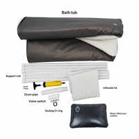 Baignoire gonflable portable pliable en PVC LCD118 pour adultes, avec support extérieur et piscine intégrée