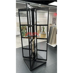 Custom Modern Style Metal Ceramic Tile Display Rack Mosaic Display Shelf Supermarket Shelf Display Stand