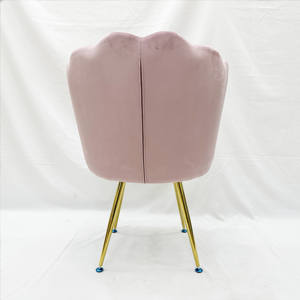 Ghế ăn kiểu cánh hoa bán chạy, phòng ngủ đơn giản, màu hồng nhung, phòng khách, ghế trang điểm có tựa lưng hình vỏ sò - Product Image 4