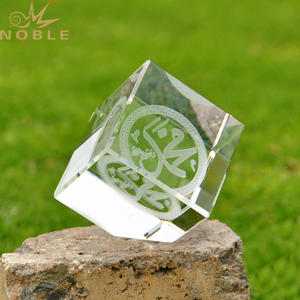 <span class=keywords><strong>Muhammed</strong></span> Rasul Allah Arabic parola calligrafia inciso al Laser cubo di cristallo inclinato occasioni islamiche dono religioso di Ramadan - Product Image 5