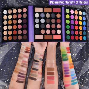 Juego de pinceles pigmentados para maquillaje, paleta de sombras de ojos, Resaltadores de contorno, paleta de sombras de ojos, 86 colores, 15 Uds. - Product Image 3