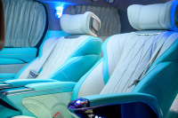 Siège aérodynamique de luxe HONGYI Crystal Throne 2.0 avec repose-pieds massant pour Kia Carnival – Accessoire de modification pour minivan