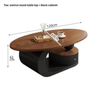 Table basse en bois massif avec cadre en métal, style luxe léger, sensation haut de gamme, petit appartement, salon, meubles de maison, nouveau style chinois