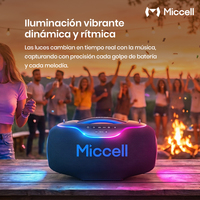 Haut-parleur Bluetooth puissant de 350W avec lumières LED et microphone intégré pour les fêtes en plein air, les réunions à domicile et les amoureux