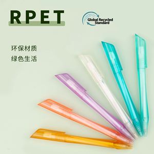 Bolígrafo Ecológico de RPET Reciclable, Transparente, Triangular, con Punta de Bola, para Publicidad y Promoción - Product Image 4