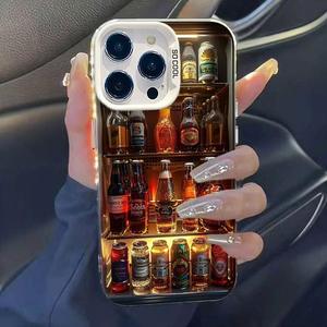 Coque arrière pour <span class=keywords><strong>iPhone</strong></span> 17 16 15 14 13 12 <span class=keywords><strong>11</strong></span>, design amusant, aspect 3D, motif bière glacée - Product Image 2