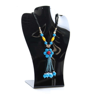 Acrylique Transparent De Luxe Collier Bijoux Présentoir Comptoir Pendentif Chaîne Piercing Boucles D'oreilles Décorer Exposition Buste