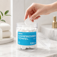 Toallas Comprimidas en Lata, Toallas Faciales Desechables, Toallitas en Tabletas, Paños de Limpieza Suaves Biodegradables para Viajes, Campamentos y Gimnasio