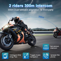 Casque de moto sans fil étanche Y10-2X, interphone pour 2 personnes, pour casque intégral ou demi-casque, avec batterie haute capacité