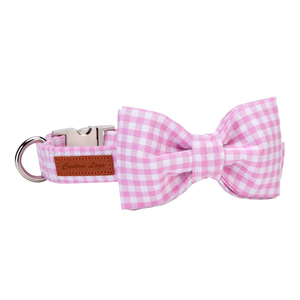 Nœud <span class=keywords><strong>de</strong></span> collier pour chien et chat, en tissu transfert <span class=keywords><strong>de</strong></span> chaleur, personnalisé, sangle enveloppée, mignon, dure longtemps en métal, nouvelle collection - Product Image 5