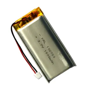 制造商1000毫安时可充电锂聚合物电池102050 3.7伏脂肪电池