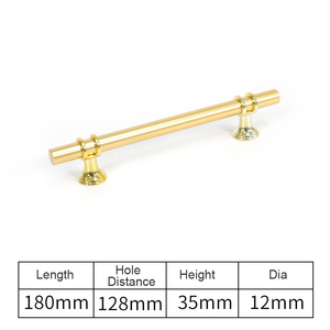 JAYA Klaar voor verzending Gouden en roségouden roestvrijstalen grepen voor laden, kasten, kasten en meubels - Product Image 3