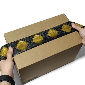 Cinta Adhesiva de Papel Kraft Reforzada con Estampado de Lámina Negra Personalizada, Activada por Agua, con Logotipo - Product Image 2