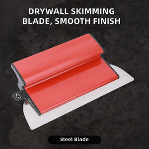 Lame de raclage pour cloisons sèches en acier inoxydable remplaçable de précision 0,35 mm avec poignée en plastique en forme de D, finition lisse, <span class=keywords><strong>couteau</strong></span> <span class=keywords><strong>à</strong></span> mastic pour bricolage - Product Image 2
