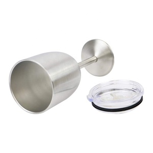 10oz <b>Double</b> <b>Wall</b> Stainless Steel Wine <b>Glass</b> With Long Stem - Product Image 4