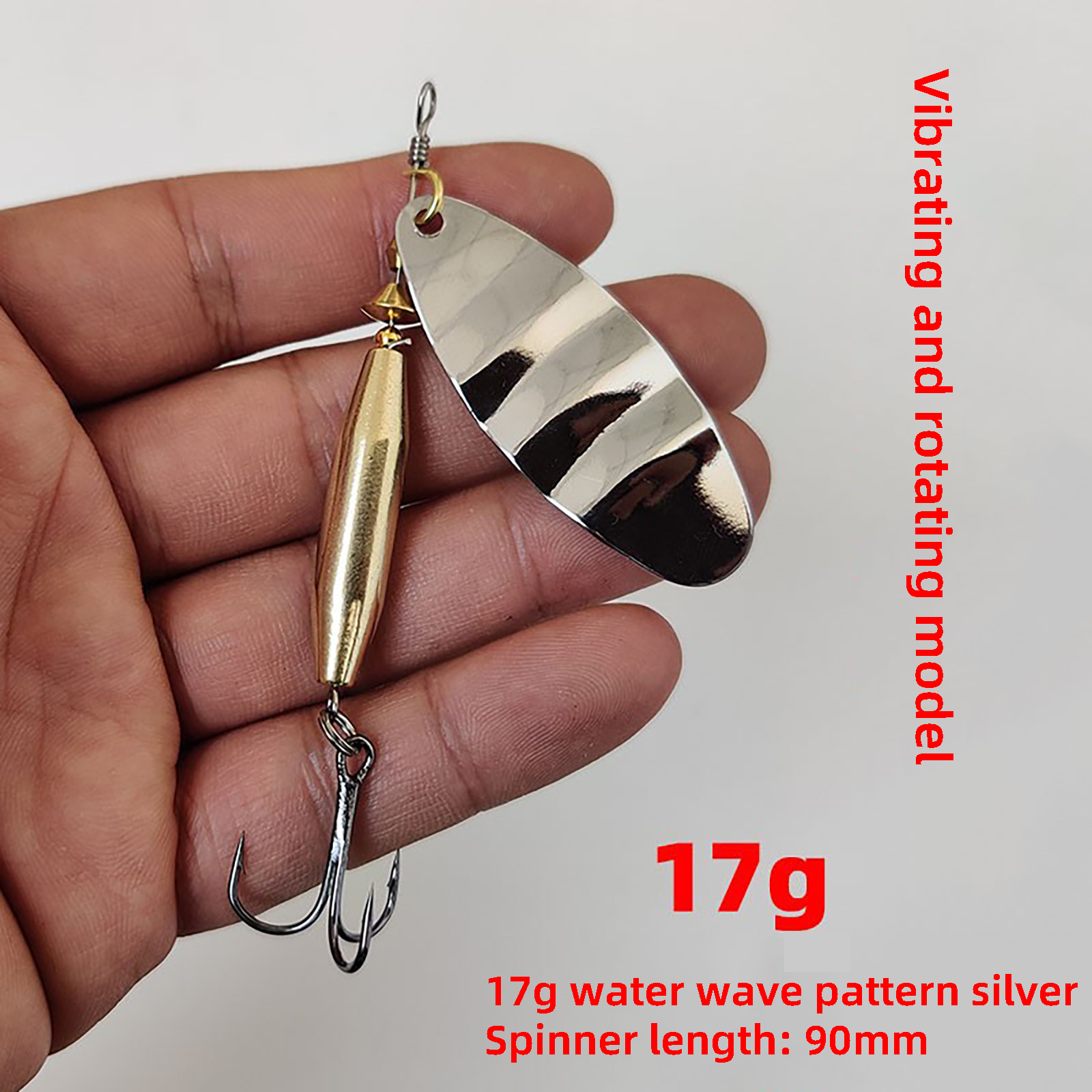 17g motif vague d'eau argent