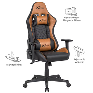 Großhandel Racing-Style Ergonomischer <span class=keywords><strong>Gaming</strong></span>-Stuhl Drehbar Neigbar Braunes Leder <span class=keywords><strong>Gaming</strong></span>-Sessel - Product Image 2