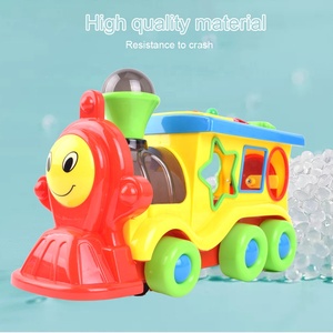 <strong>Electric</strong> Educational 360 Degree Rotation Cartoon <strong>Building</strong> <strong>Block</strong> <strong>Trains</strong> Toy with Light Music - Product Image 4