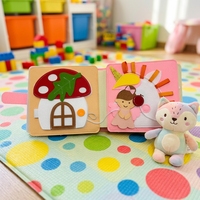 Tableau d'activités Montessori en feutre doux pour les tout-petits, jouet d'apprentissage de la coordination œil-main