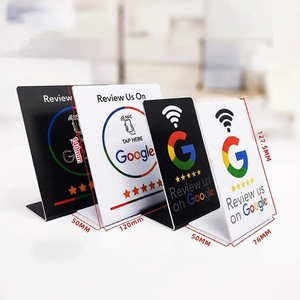 Etiqueta NFC para Reseñas de Google, con Diseño de Cinco Estrellas, Acrílico, Resistente al Agua, Diseño Moderno, Personalizable OEM, Venta al Por Mayor - Product Image 2