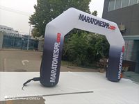 Arche publicitaire gonflable réutilisable pour départ/arrivée avec pompe à air et sac de transport pour zone photo des sponsors