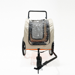 Remorque de vélo pliable portable de 80 kg <span class=keywords><strong>avec</strong></span> <span class=keywords><strong>attelage</strong></span> universel pour vélos de montagne/urbains, idéale pour le transport d'animaux et d'épicerie - Product Image 5