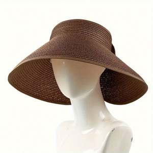 Sombreros de Paja para Mujer al por Mayor, para Playa, Verano, con Ala Ancha Enrollable de 13 cm, Visera para el Sol, Alta Calidad, Precio Bajo, Deportes al Aire Libre - Product Image 3