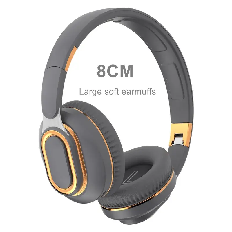 लोकप्रिय वायरलेस से अधिक-कान headphones स्टूडियो डीजे स्टीरियो headphones के साथ 3.5mm ऑडियो केबल BT5.0 वायरलेस headphones