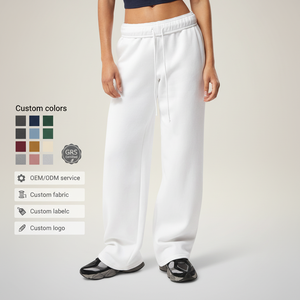 Pantalones deportivos de cintura alta personalizados para mujer, ropa de talla pequeña, conjunto diario para mujer, pantalones de chándal anchos y holgados, pantalones de jogging para mujer - Product Image 1