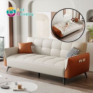 Antnovelty Sofá Cama Esquinero en U de Tela Roja Usado, Tamaño King, con 2 Bisagras, Turquía - Product Image 4