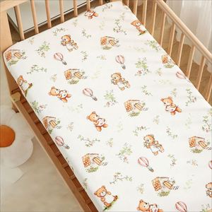 Sábanas Ajustables para Cuna al por Mayor, Sábanas de Algodón Neutras para Bebés y Niños Pequeños - Product Image 4