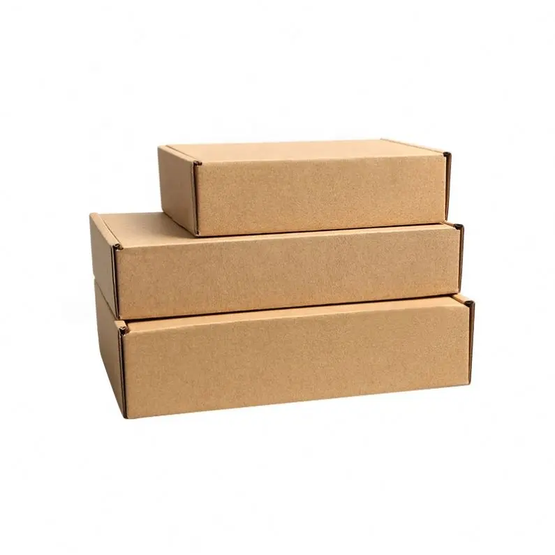 Custom wholesale of large brown embossed corrugated paper thickened logistics packaging carton for transportation