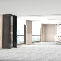 High Performance Office Waiting Room Aluminum Frameless Glass Partition Systems Profiles Movable Partition Wall