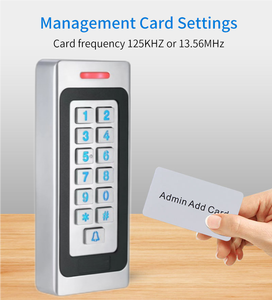 Sistem kontrol akses mandiri keypad RFID 125KHz logam tahan air produk pembaca kartu akses pintu - Product Image 5