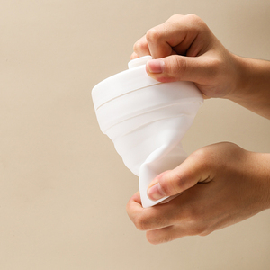 Cangkir kopi lipat hadiah promosi botol air dapat dilipat silikon cangkir minum portabel dengan bibir - Product Image 5