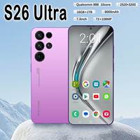 Smartphone Baru 2026 S26 Ultra 5G Original Layar 7.3 Inci 16GB+1TB Kamera HD 108MP Kecantikan Terjamin Tidak Terkunci Dual SIM Android 15 Bahasa Prancis/Spanyol